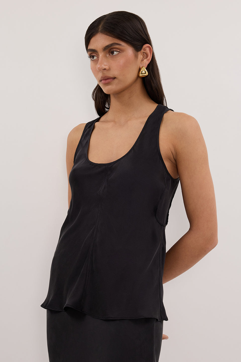 COLETTE BLACK SILK CAMI TOP - PRE ORDER Clothing DISSH Boutiques