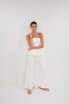 KIRSTY WHITE POPLIN CIRCLE SKIRT