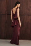COLETTE MERLOT SILK MIDI SKIRT - PRE ORDER