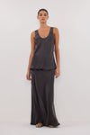 COLETTE PETROL SILK SKIRT