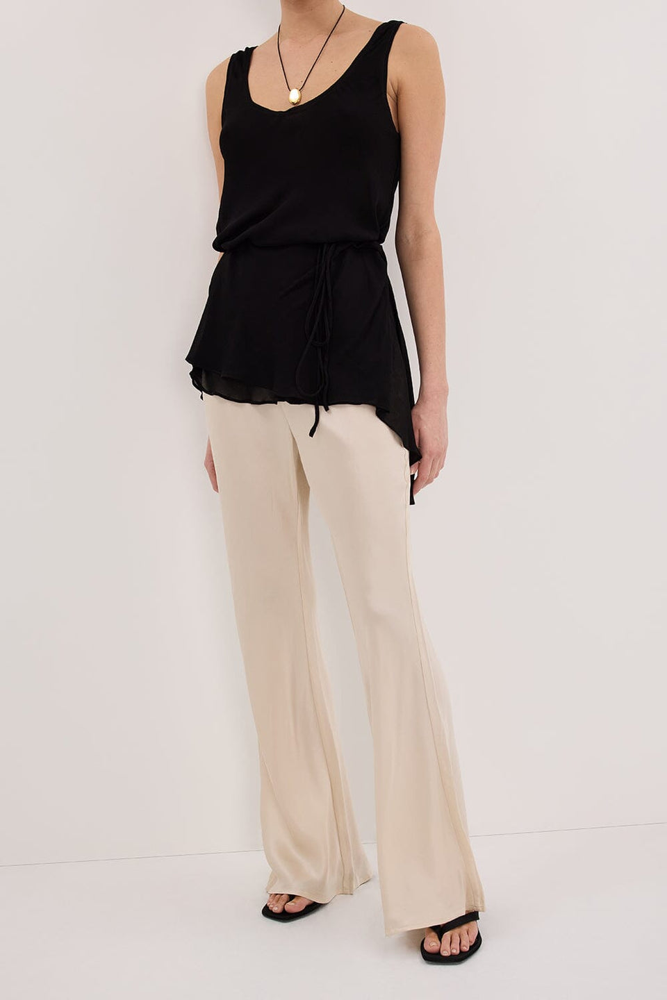 KYRA SANDSTONE SILK BIAS PANTS Clothing DISSH Boutiques