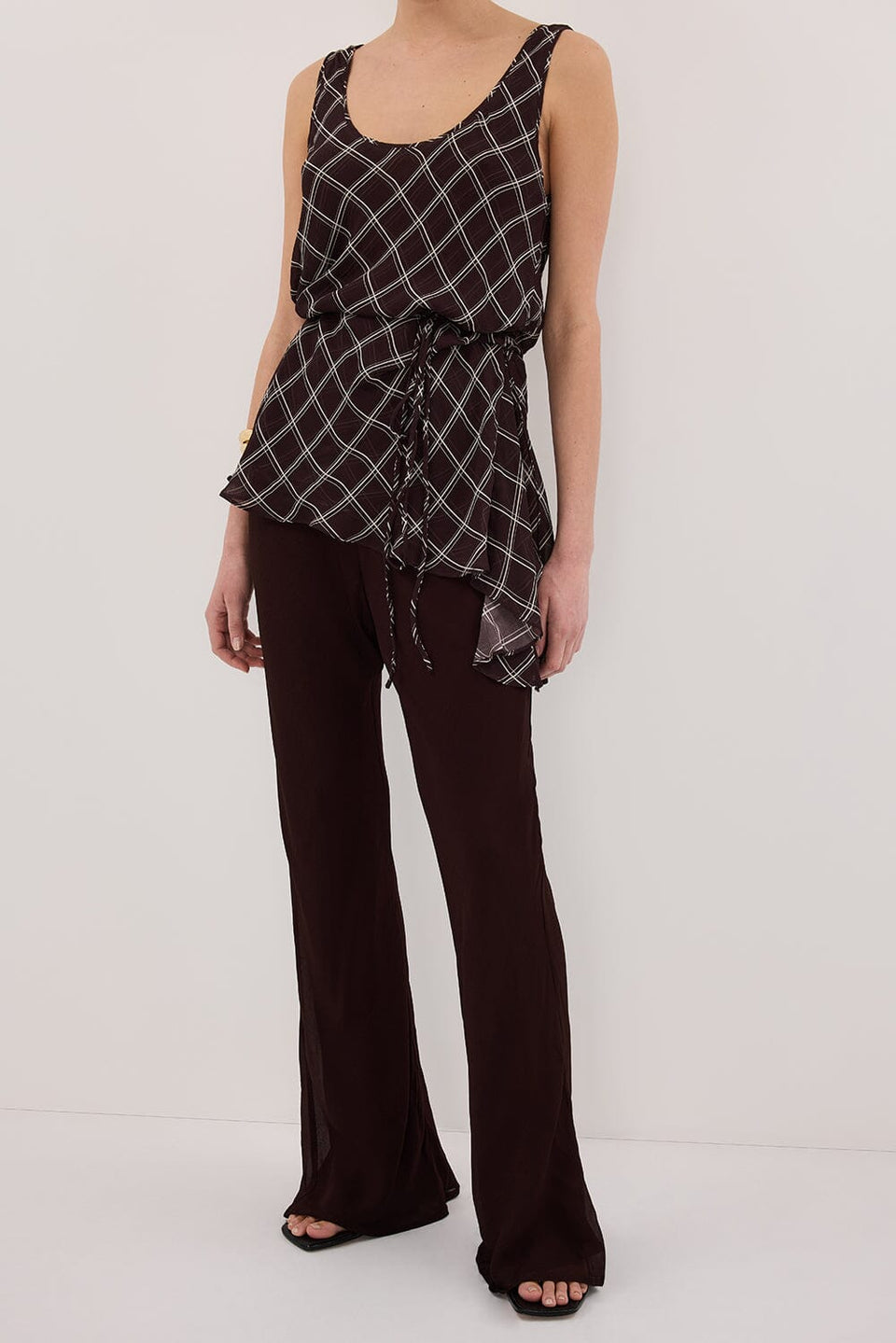 SUNTIA DARK CHOC BIAS PANTS Clothing DISSH Boutiques