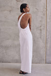 ADDISON WHITE LINEN AYSM MAXI DRESS