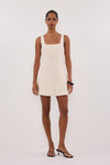 NIEVE NATURAL SLEEVELESS MINI DRESS