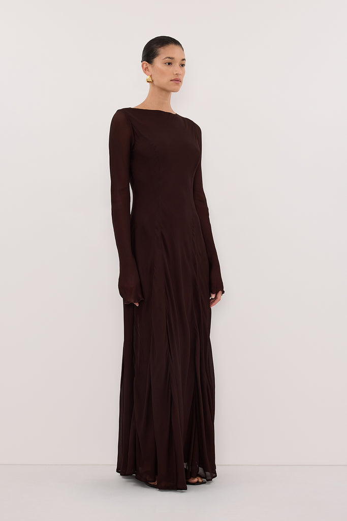 Elmont Long Sleeve Maxi Dress - Dark Cherry main image 1