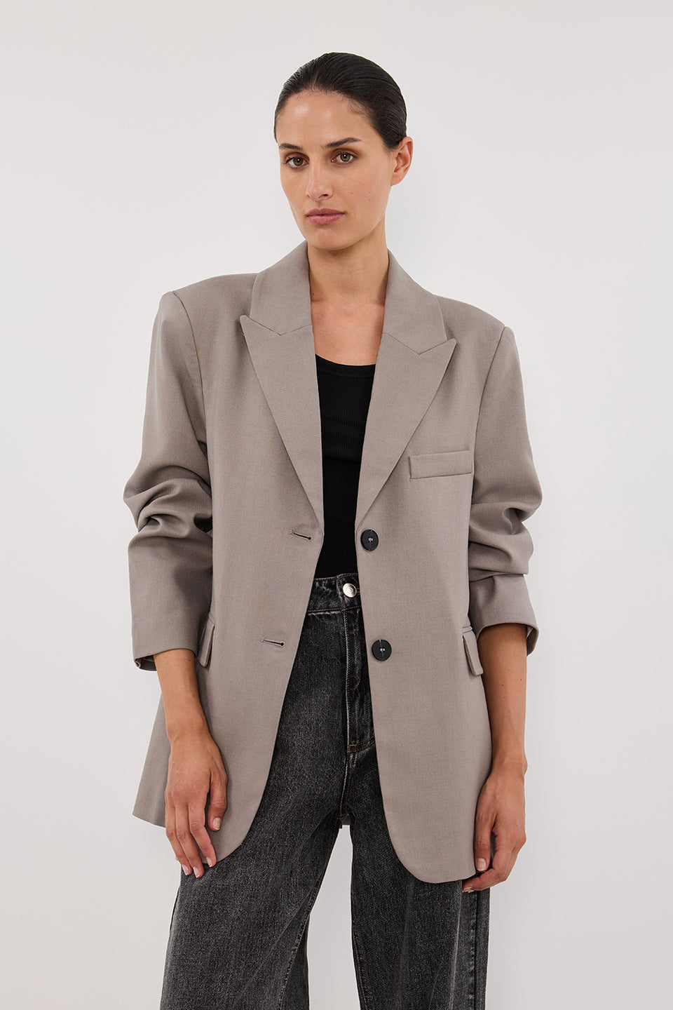HARLEY SMOKE BOYFRIEND BLAZER Clothing DISSH Boutiques