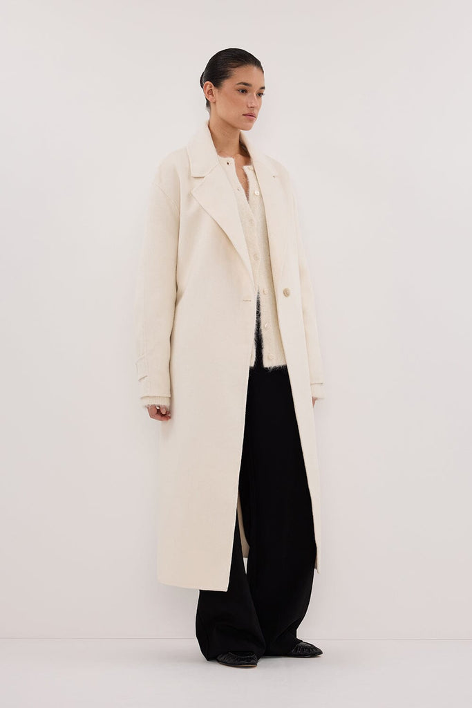 Trench Ladies Cream Wool Coat Reiss Atelier Wool And Cashmere