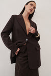 ELLE DARK CHOCOLATE BLAZER