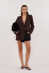 ELLE DARK CHOCOLATE BLAZER