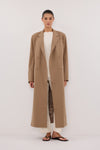 CELINA TAN WOOL BLEND COAT