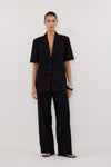 RITA BLACK SHORT SLEEVE BLAZER