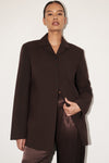 RYKER DARK CHOC RELAXED BLAZER