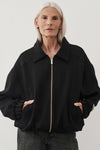 FRANKIE BLACK TWEED BOMBER JACKET