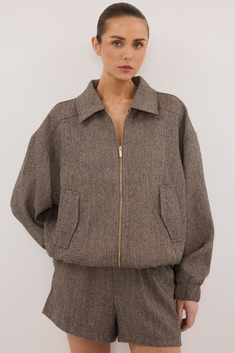 FRANKIE CHOC TWEED BOMBER JACKET Clothing DISSH Boutiques