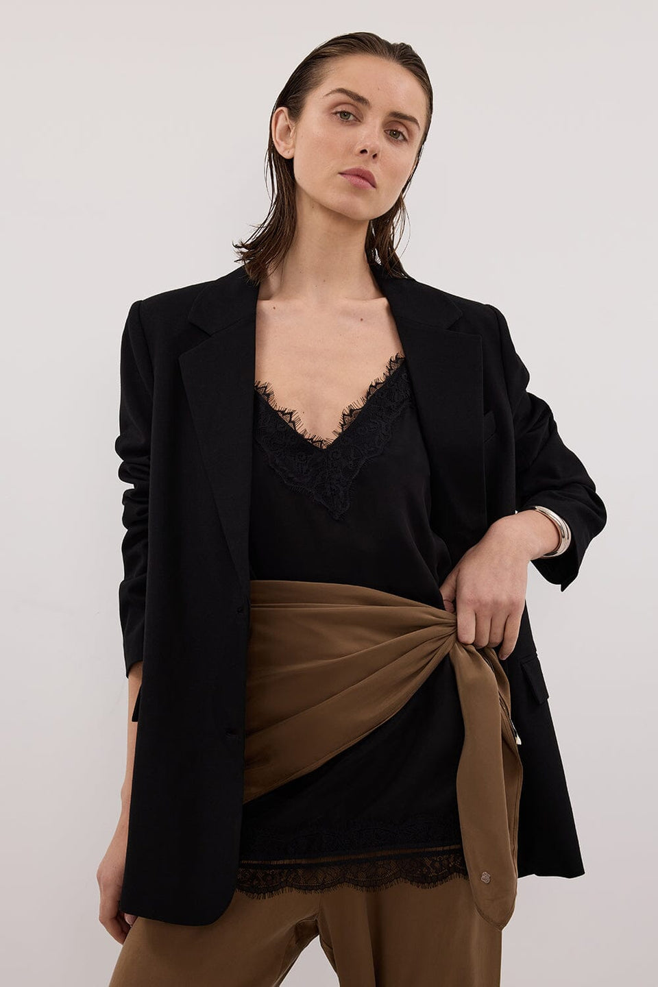 LIZA BLACK OVERSIZED BLAZER Clothing DISSH Boutiques