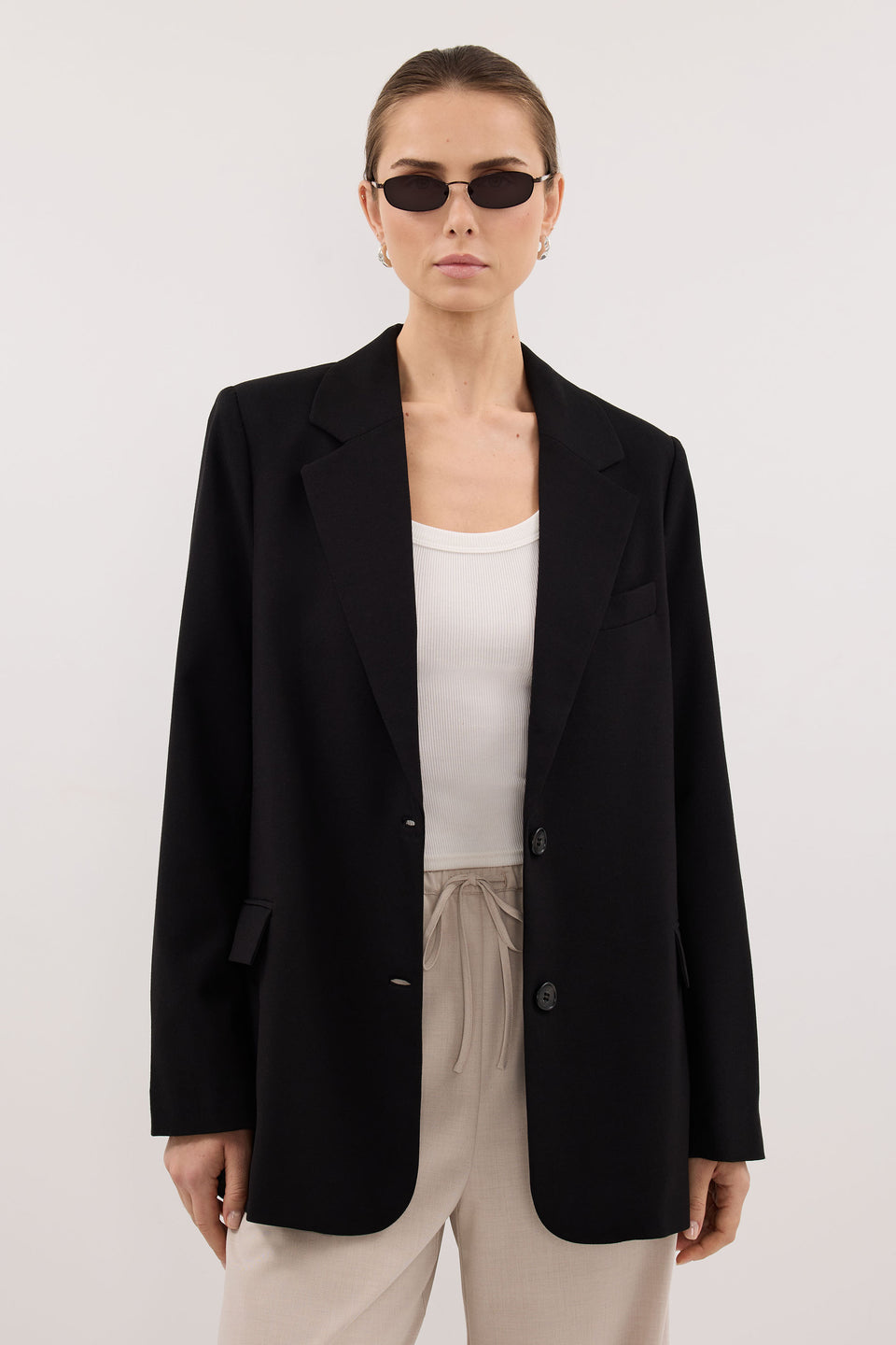 LIZA BLACK OVERSIZED BLAZER