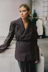 SURI ESPRESSO CINCHED BLAZER