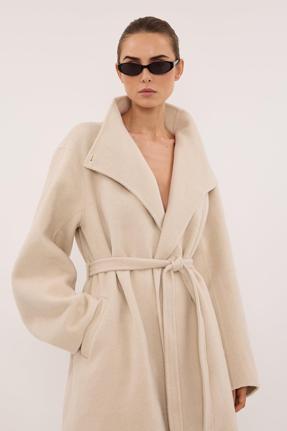 WREN BONE WOOL BLEND COAT