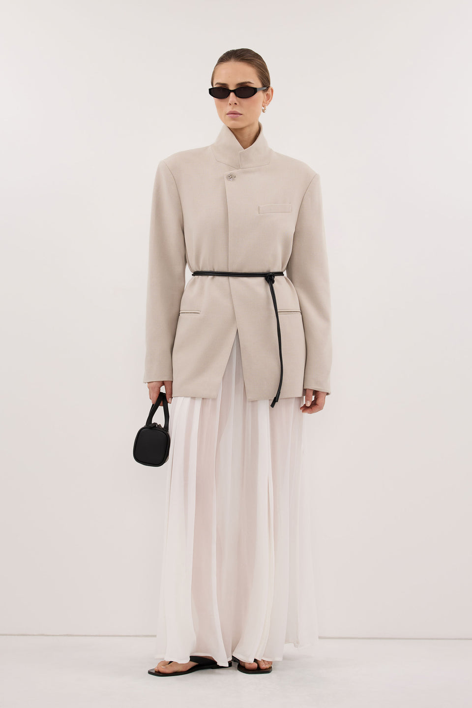 VIDA MUSHROOM STAND COLLAR BLAZER