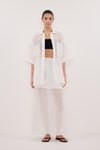 KAI WHITE RAMIE RESORT SHIRT