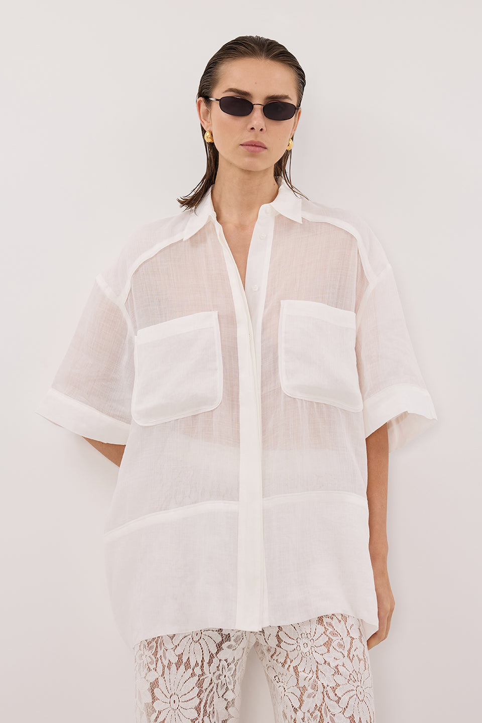 KAI WHITE RAMIE RESORT SHIRT Clothing DISSH Boutiques