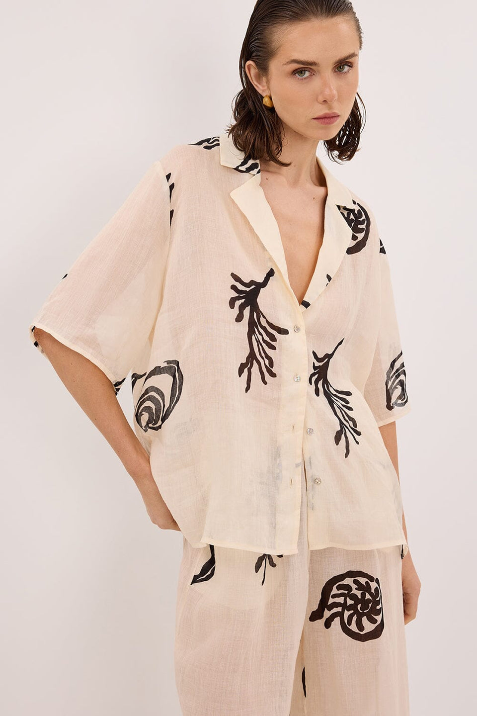 POSITANO SANSTONE RAMIE SHIRT Clothing DISSH Boutiques