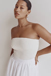 ALEX CREAM BANDEAU TOP
