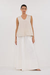ANA NATURAL LINEN SCOOP TOP