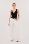 REBECCA BLACK LACE TRIM KNIT TANK