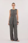 MANHATTAN CHARCOAL TWEED TUNIC VEST