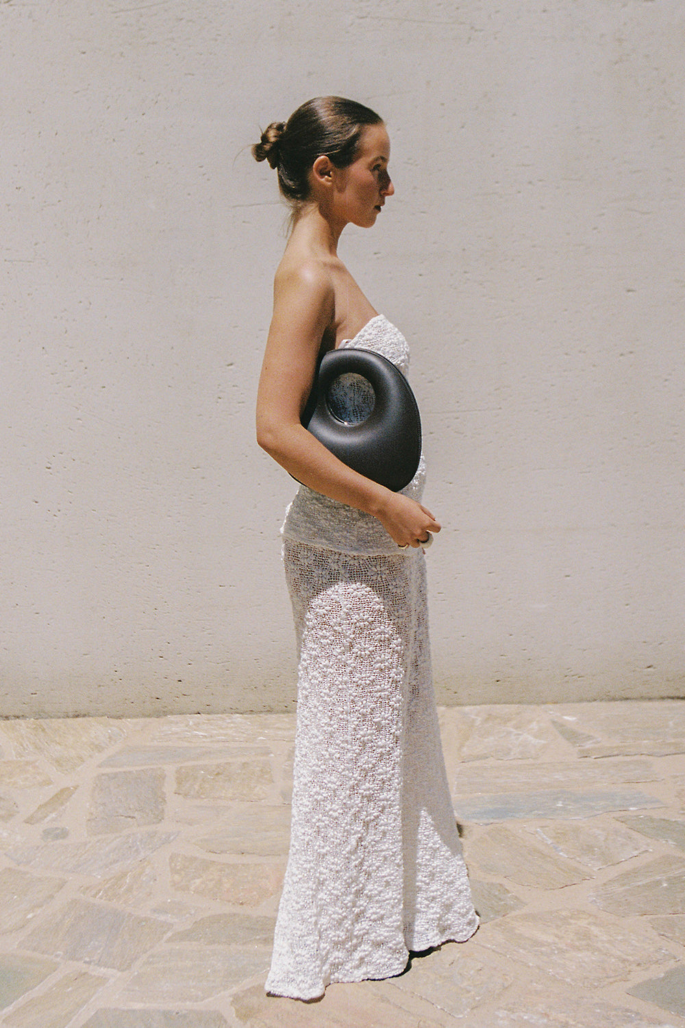 AGNES WHITE CROCHET BANDEAU TOP – DISSH