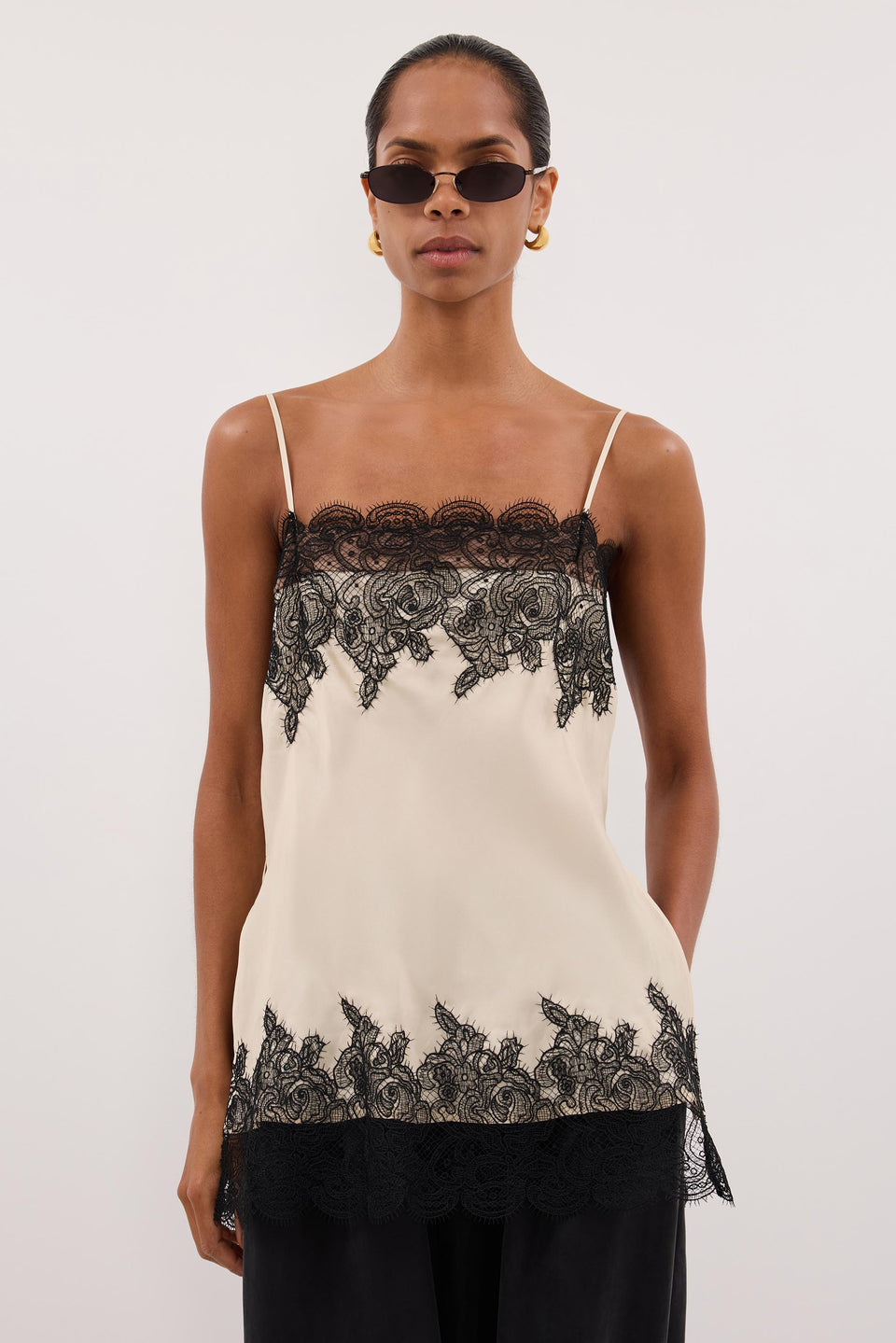 MINA STRAW CUPRO LACE TOP