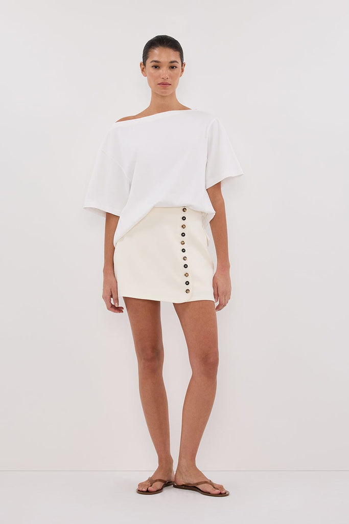 Luck & Trouble Dove Tailored Split Skort Cream
