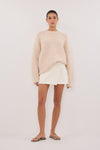 JULIE CREAM TAILORED SKORT