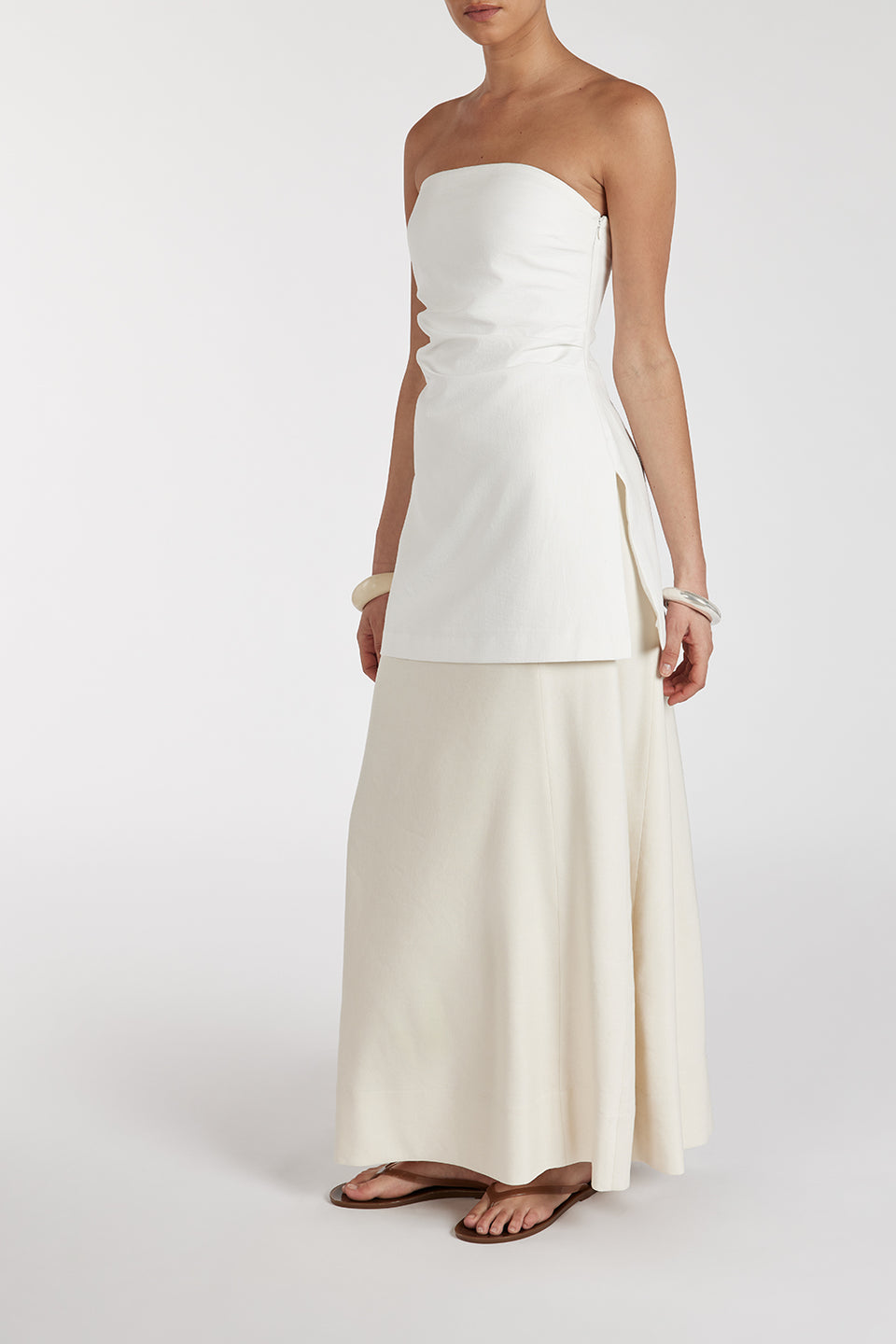 BRAX CREAM MIDI SKIRT Clothing DISSH Boutiques