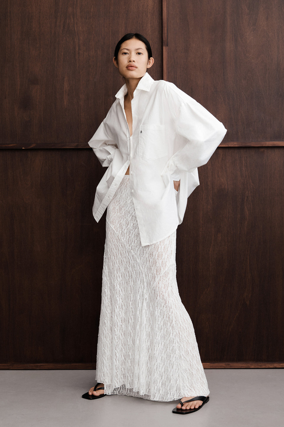 LIZZIE WHITE LAYERED LACE SKIRT - PRE ORDER Clothing DISSH Boutiques