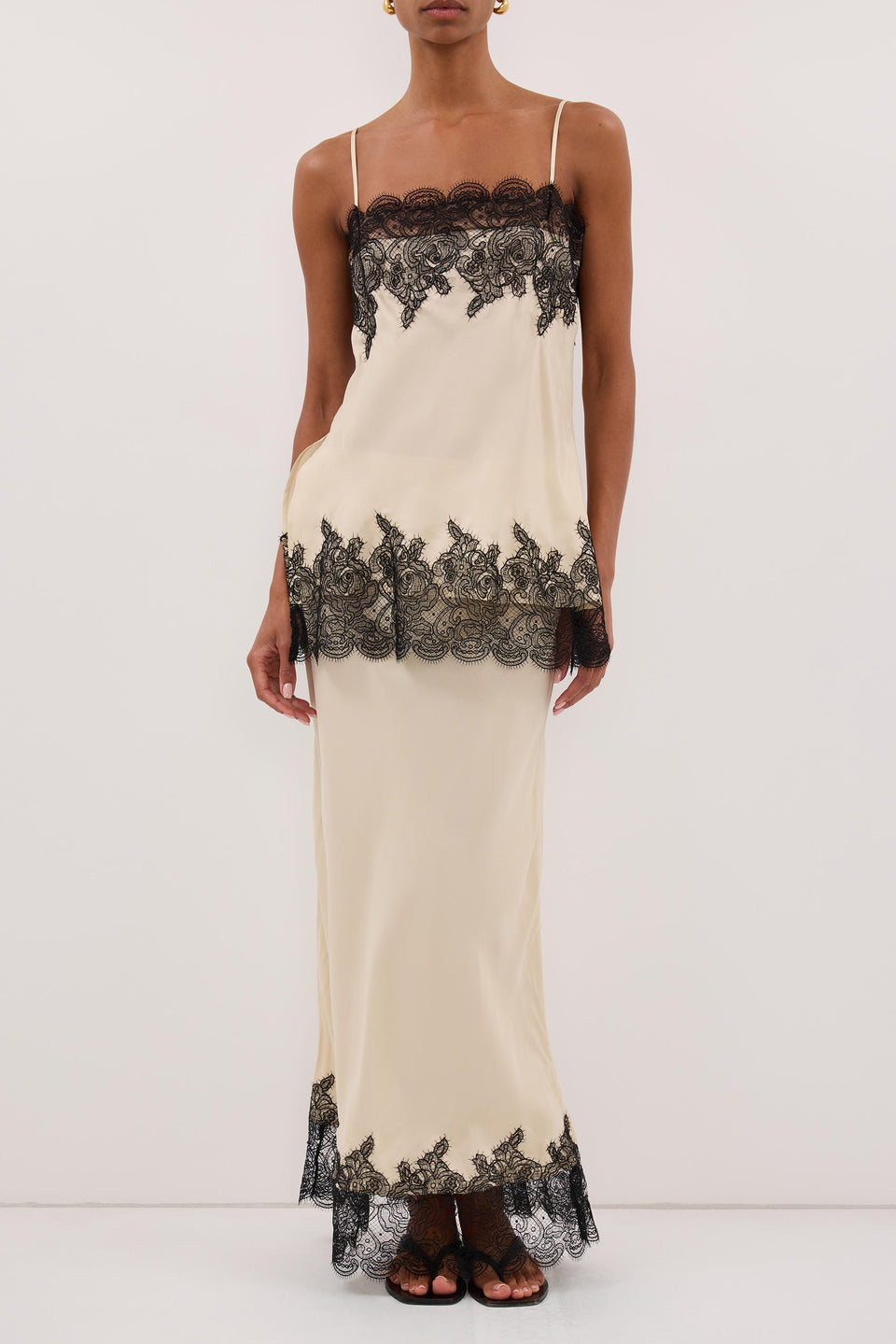 MINA STRAW CUPRO LACE SKIRT