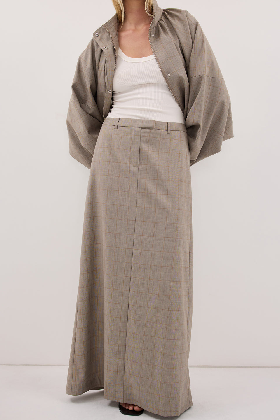 KALILA ASH A-LINE MAXI SKIRT