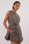 FRANKIE CHOC TWEED ELASTIC SHORT