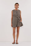 FRANKIE CHOC TWEED ELASTIC SHORT