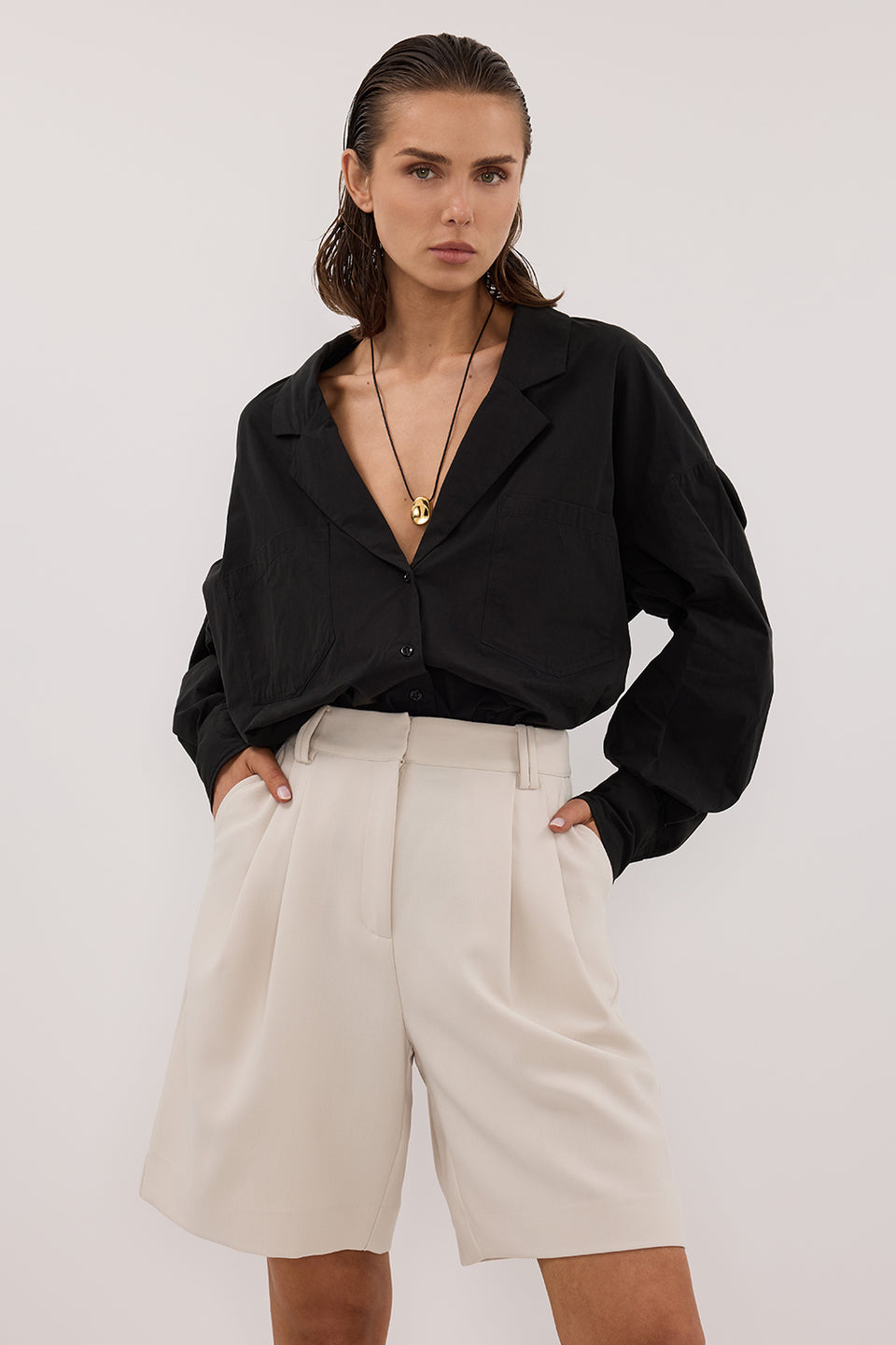 CHELSEA BONE BERMUDA SHORT Clothing DISSH Boutiques