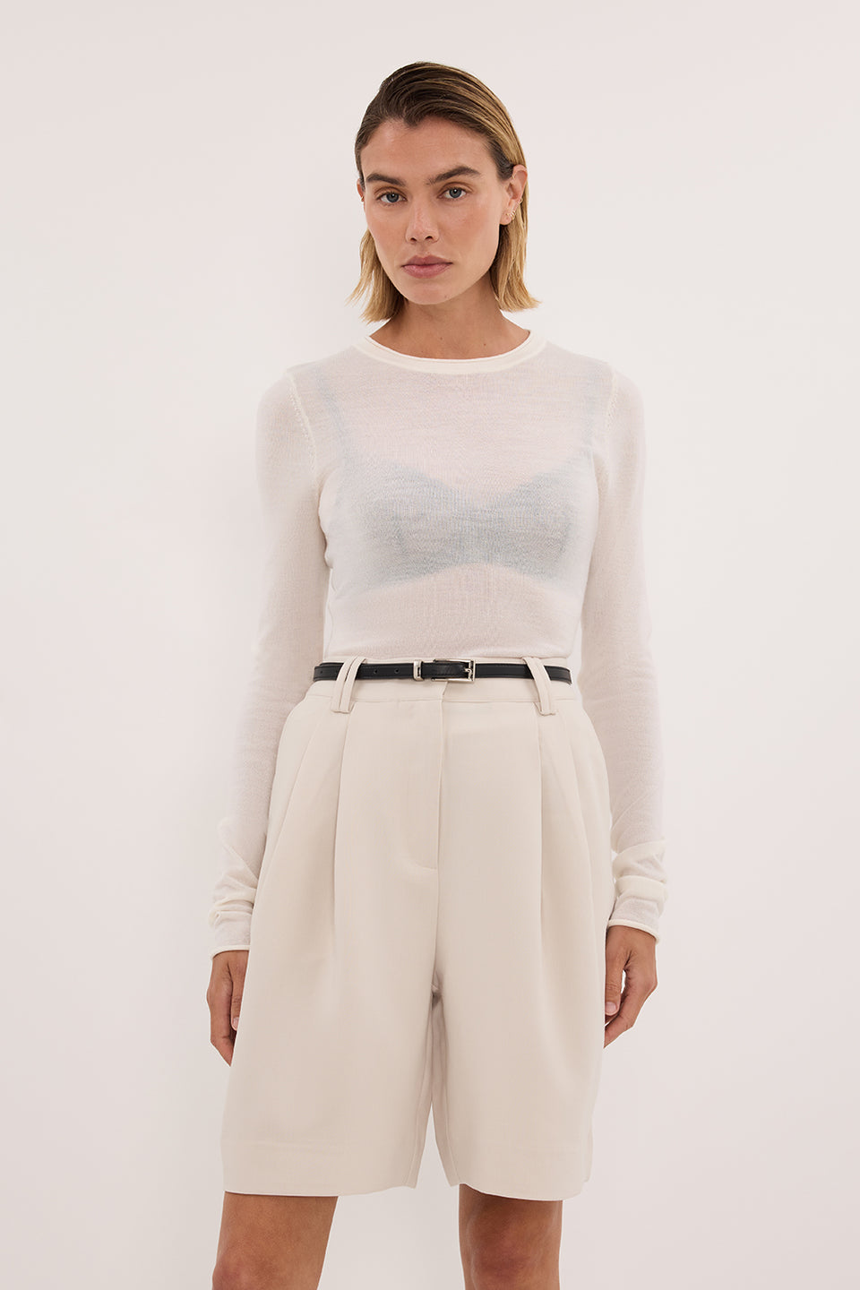 CHELSEA BONE BERMUDA SHORT Clothing DISSH Boutiques