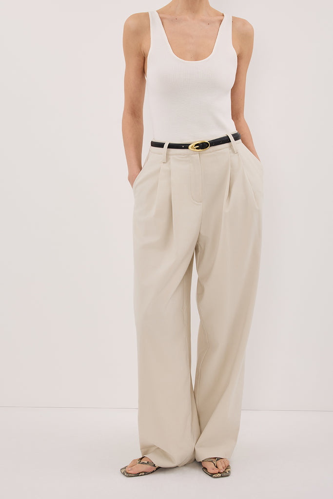 Eden Contrast Silk Shiffon Pants