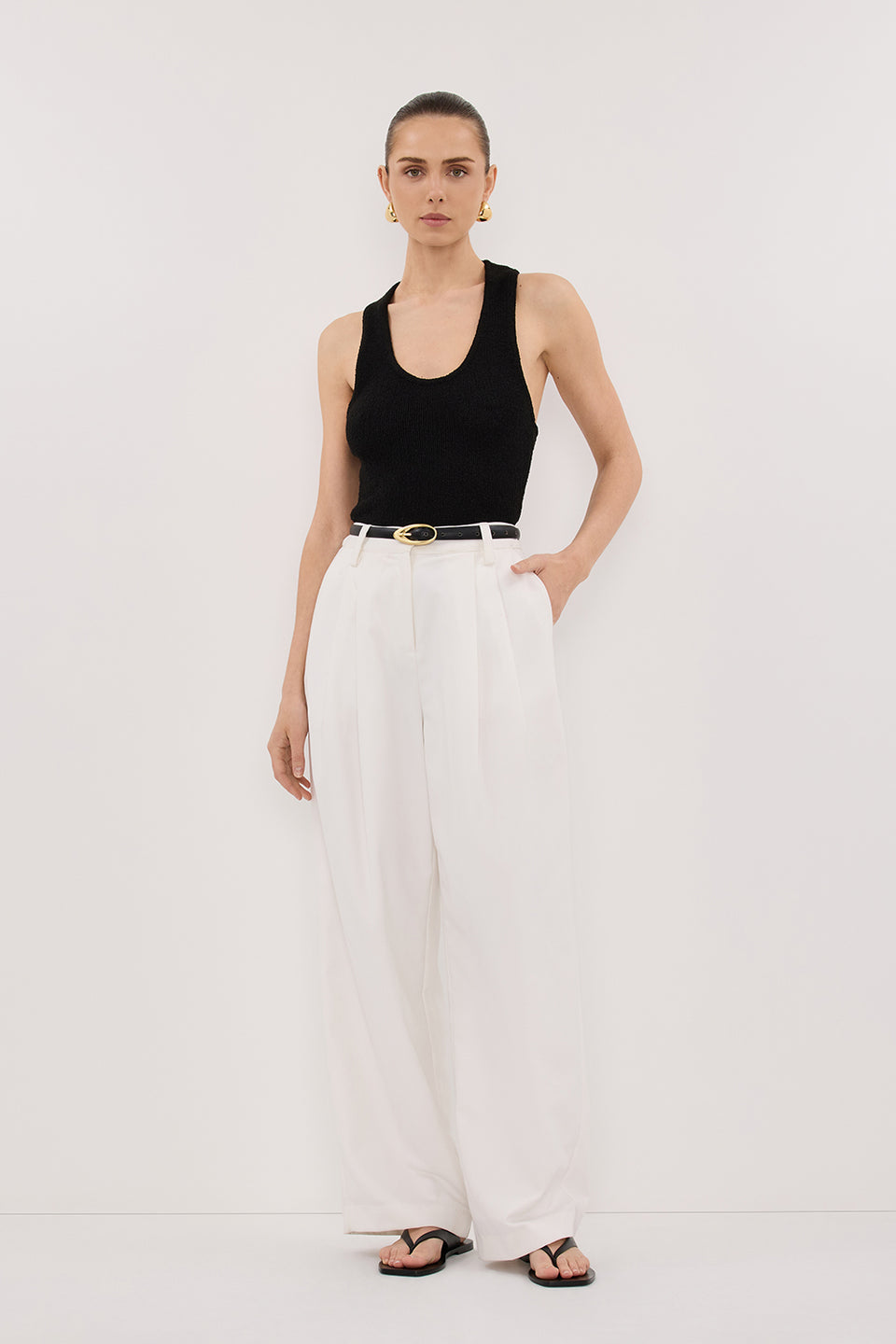 EDEN WHITE TAILORED PANT Clothing DISSH Boutiques