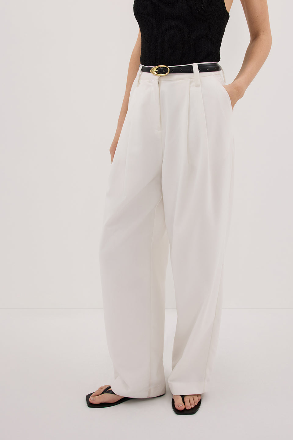 EDEN WHITE TAILORED PANT Clothing DISSH Boutiques