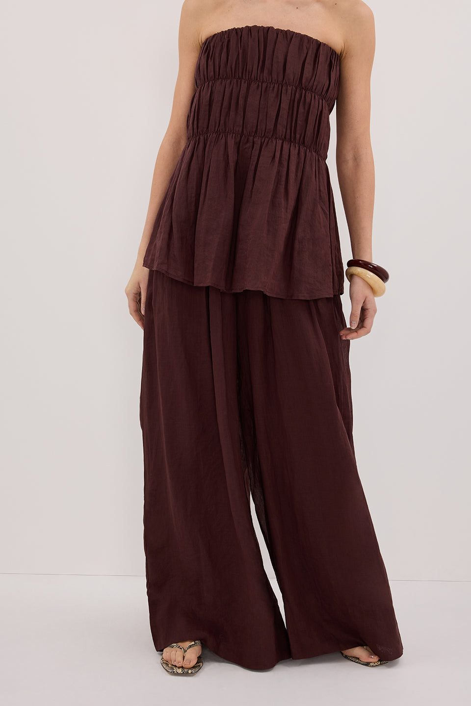 CARMEL WALNUT RAMIE PANT Clothing DISSH Boutiques