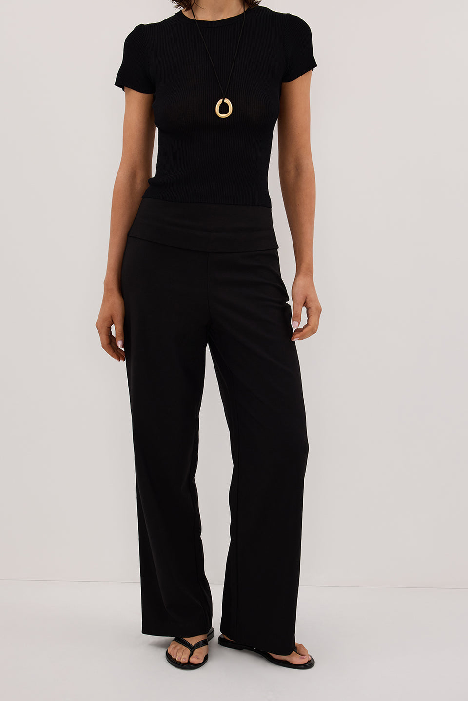 RITA BLACK TAILORED PANT Clothing DISSH Boutiques