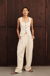 FRAN SANDSTONE LINEN PANT