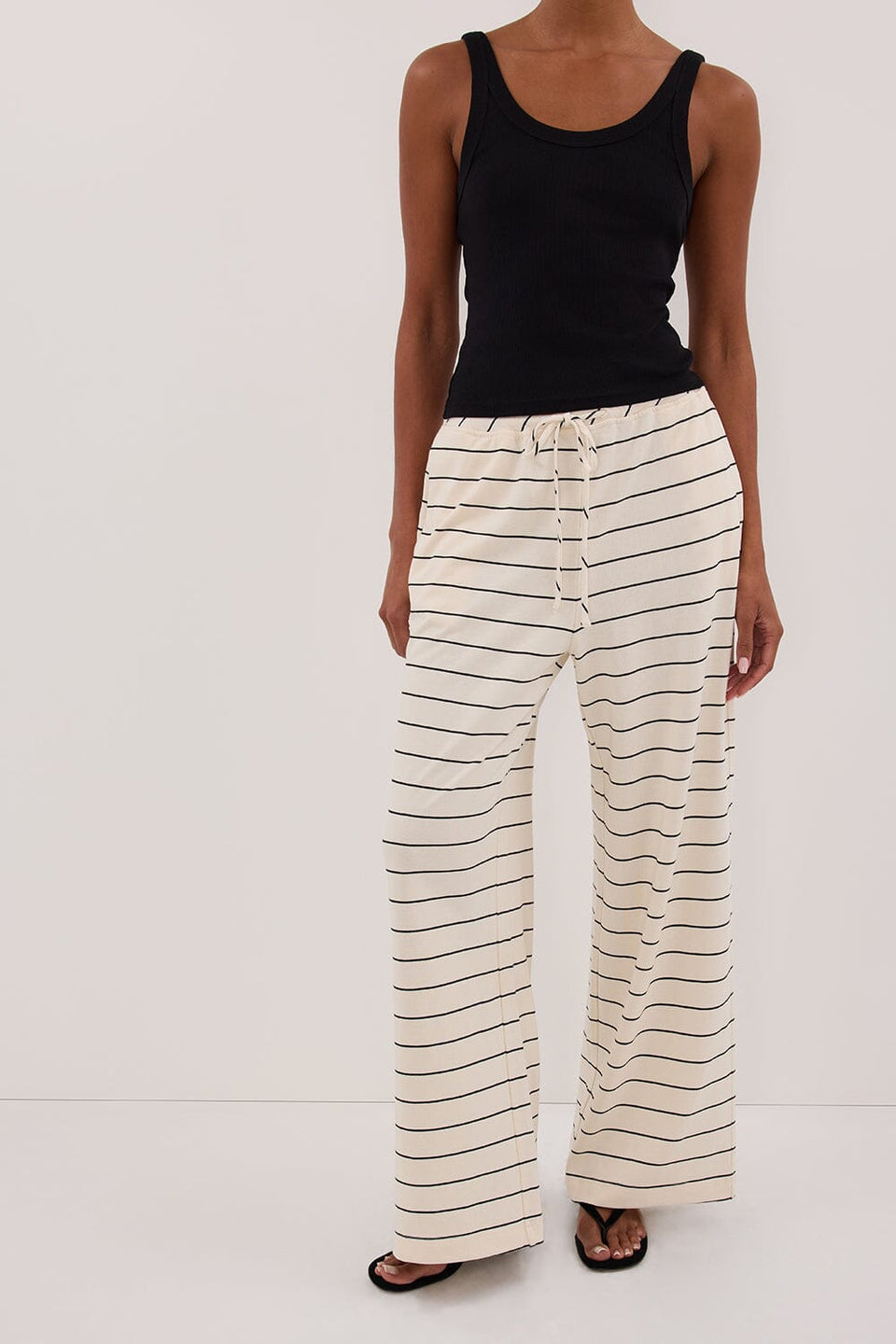 ESME OFF WHITE STRIPE PANT Clothing DISSH Boutiques