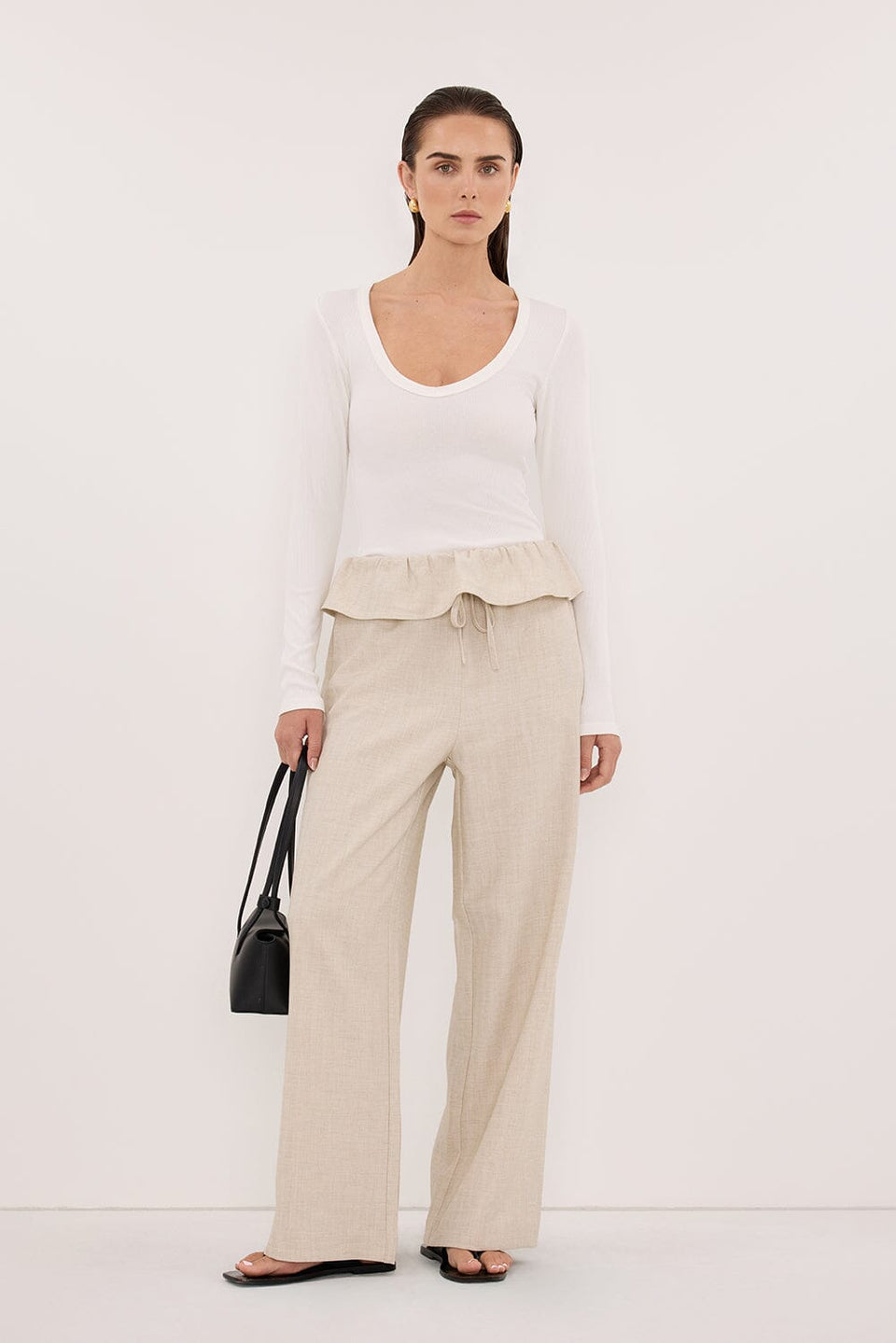 CYRUS NATURAL MARL FISHERMAN PANT Clothing DISSH Boutiques 6 NATURAL